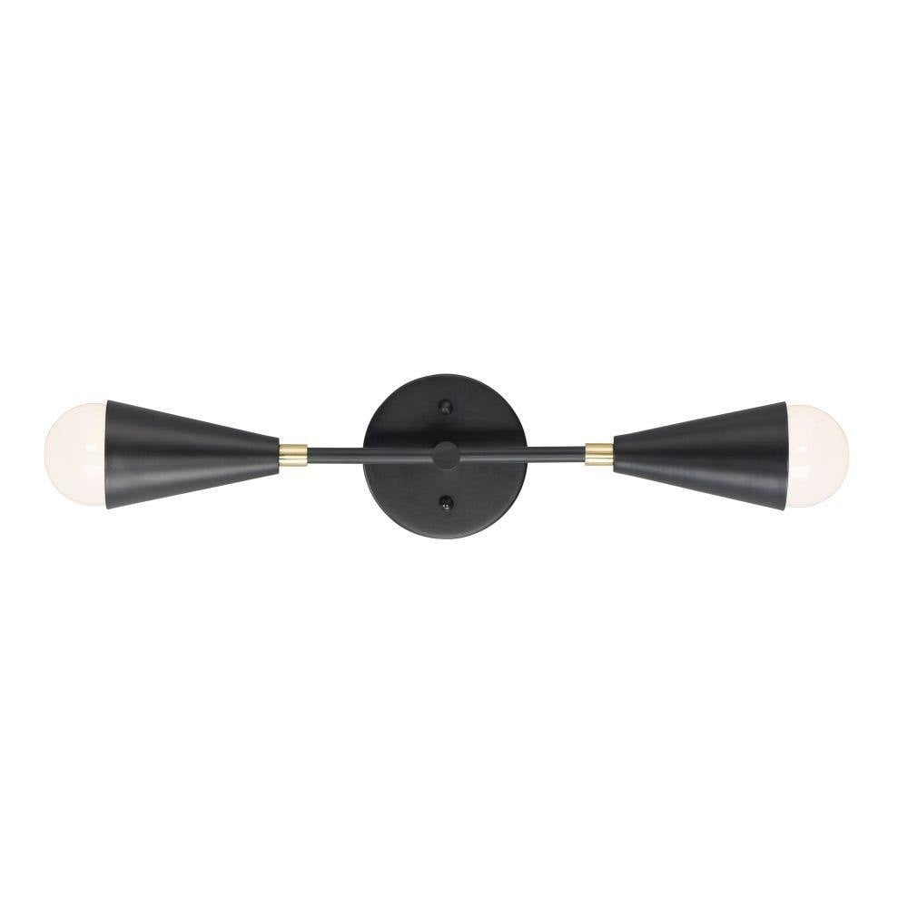 Maxim Lighting 11262BKSBR/BUL Lovell 2 Light 5 inch Black/Satin Brass Wall Sconce