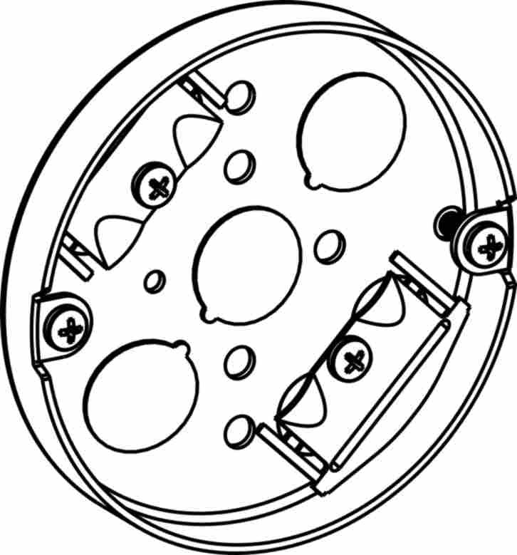 Orbit 4PB-NM 4" Round Electrical Box, 1/2" Deep Pancake Box W/ NM Clamp