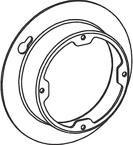 Orbit 4R100X 4" Octagonal Electrical Box Cover, 1" Raised Device Opening Steel, Dual Directional