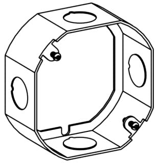 Orbit 4RB-50-EXT 4" Octagonal Electrical Box Extension Ring, 1-1/2" Deep W/ 1/2" Knockouts