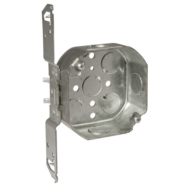 Orbit 4RB-50-FB 4" Octagonal Electrical Box, 1-1/2" Deep Welded W/ 1/2" Knockouts & FB Bracket