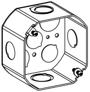 Orbit 4RDB-MKO 4" Octagonal Electric Box, 2 1/8" Deep Welded Box W/ 1/2" & MKO Knockouts 50 Pack