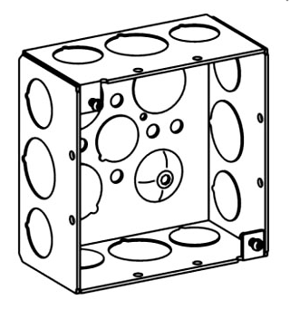 ORBIT 4SDB-50/75 4" Square 2-1/8" Deep Electrical Box 24 Pack