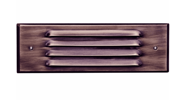 Dabmar Lighting LV615-ABZ Cast Bronze Louvred Step Light , 12V, No Lamp, Antique Bronze Finish