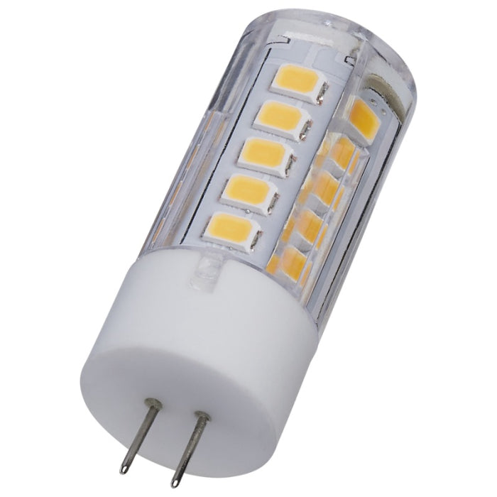 SATCO S12314 T6 LED Miniature Lamp, Clear, G4 Base, Wattage 4.5W, Color Temperature 3000K, Voltage 12V