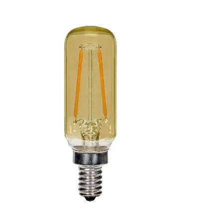 SATCO S9873 LED T6 Antique Amber Edison Bulb, E12 Base, Wattage 2.5W, Color Temperature 2200K