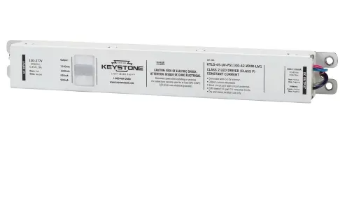 Keystone KTLD-45-UV-PS1100-42-VDIM-LM1 Power Select Constant Current LED Driver, 1100mA, Wattage 45W, Voltage 120V-277V