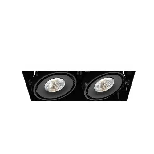 Eurofase Lighting TE612LED-30-2-01 8-in LED Recessed Downlight, 2-Light, Flood, Wattage 30W, Voltage 120V, Lumens 2580 lm, Color Temperature 3000K, Black