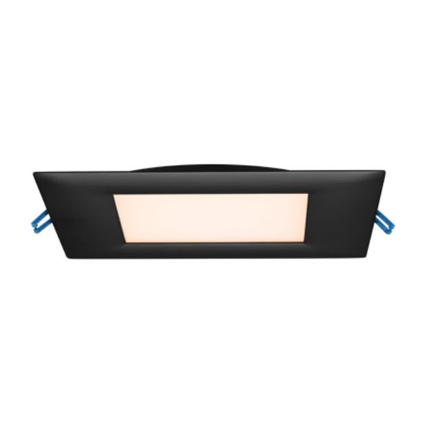 Lotus LED Lights LL6S-27K-BK 6" Square Super Thin LED Downlight - 11W - 2700K - 1,000 Lumens - Black