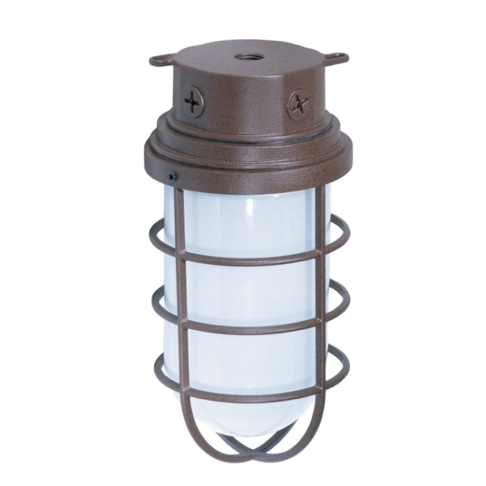 Nuvo SF76-627 11" 1-Light Vapor Proof Fixture, Surface Mount, Frosted Glass, Old Bronze, Voltage 120V