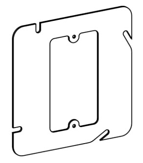 ORBIT 51000 5 Inch Square Single Gang Flat Steel Device Ring 4-11/16" Square 5S