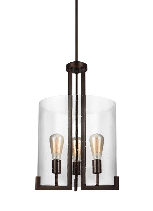 Generation Lighting Dawes 3 light bronze pendant ceiling light