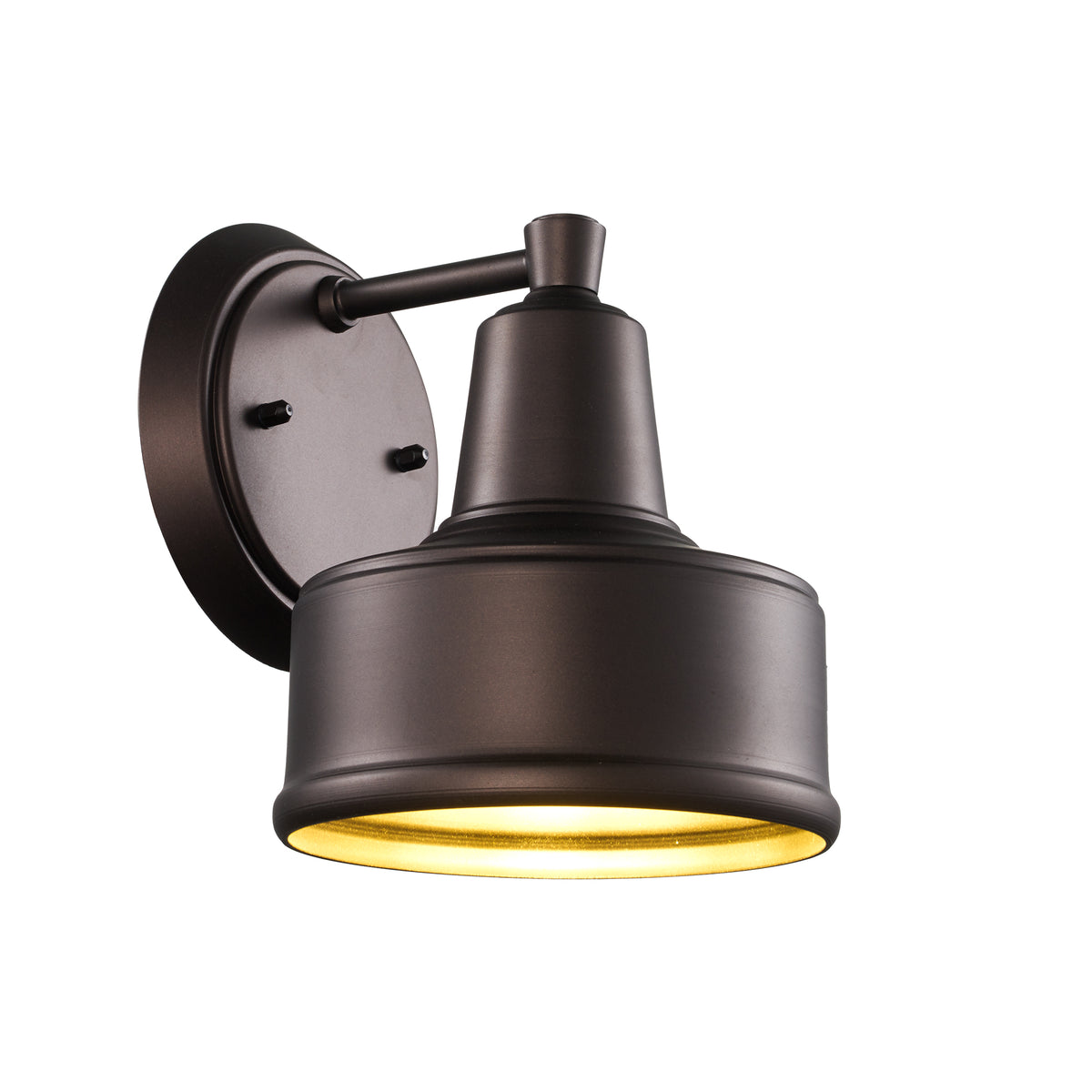Trans Globe Lighting 51320 BZ Channing bronze wall lantern angle view lit