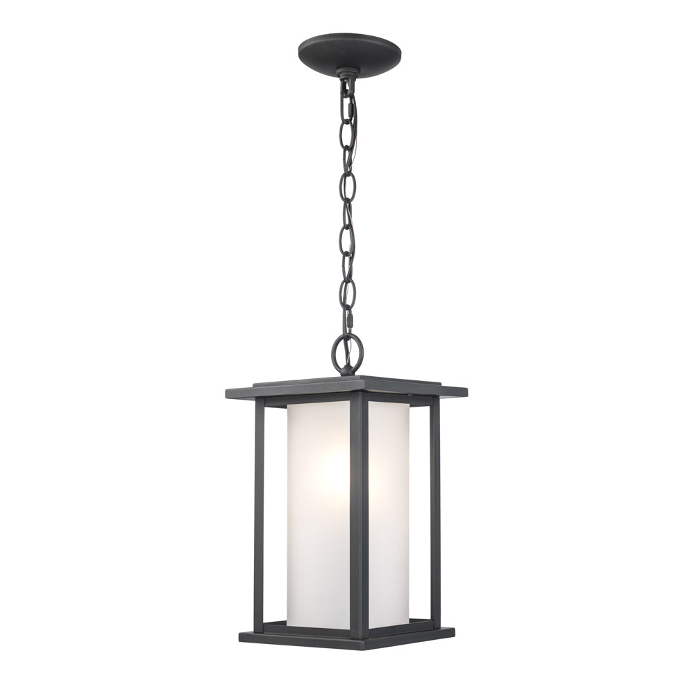 Trans Globe Lighting 51404 BK black hanging lantern side view
