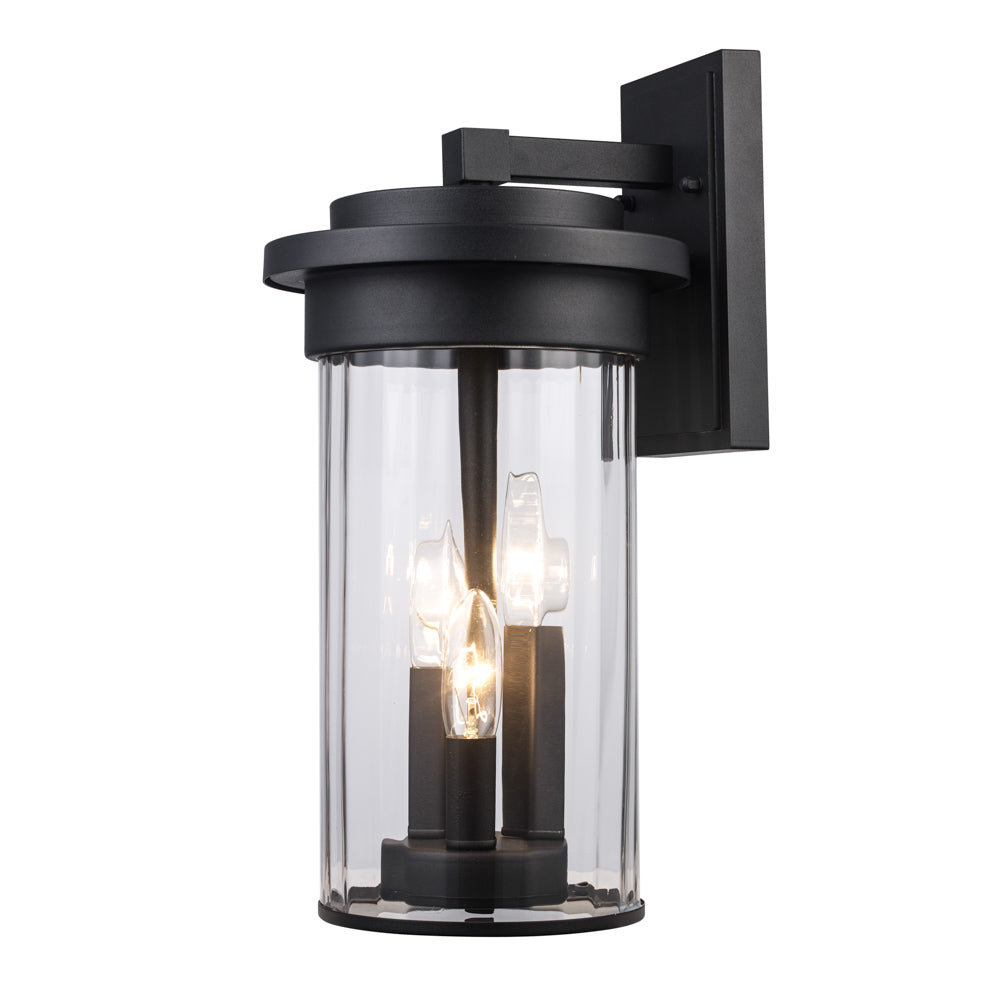 Trans Globe Lighting 51411 BK black outdoor wall lantern side view