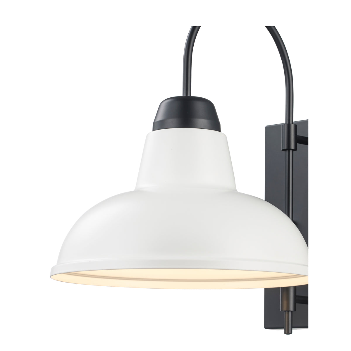 Trans Globe Lighting 51501 BK-WH Gaviota black and white wall lantern angle view