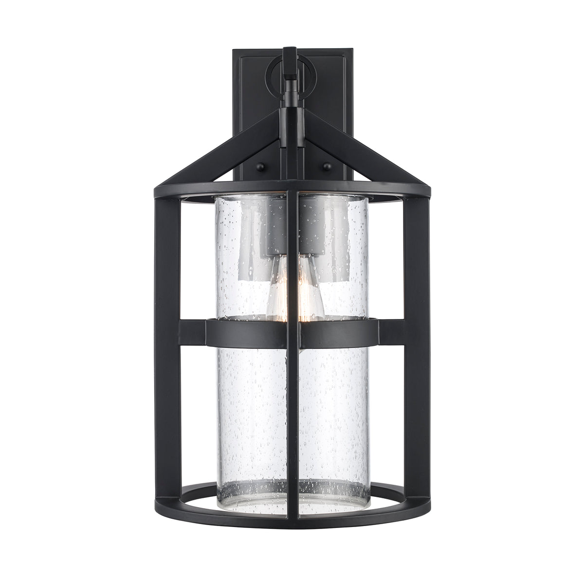 Trans Globe Lighting 51681 BK Prado black wall lantern front view