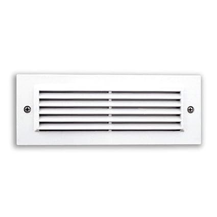 Elco Lighting ELST54W 13W 120V Diecast Compact Fluorescent Brick Light with Angled Louver Faceplate - White