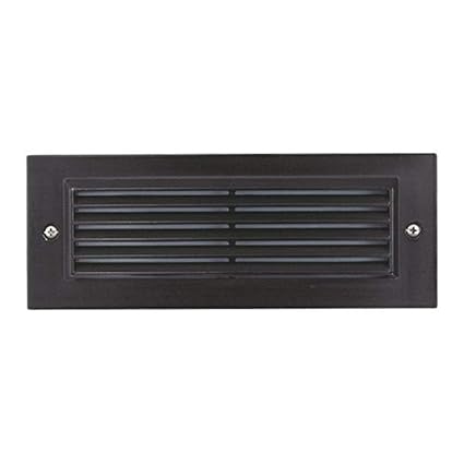 Elco Lighting ELST47B 26W 120V Diecast Compact Fluorescent Brick Light with Angled Louver Faceplate - Black