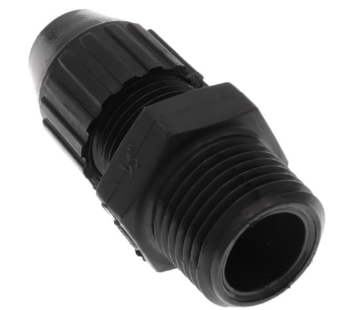 Leviton 2693 3/4" MNPT Black Nylon Liquid Tight Cord Straight Connector, .250" to .400" Cord Dia. Range