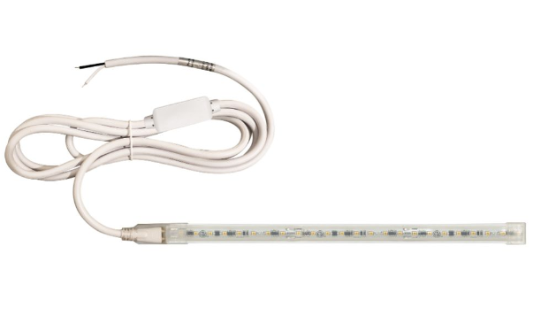 Nora Lighting NUTP13-W23-12-930/HWSP Custom Cut 23-ft Continuous LED Tape Light 330lm / 3.6W per foot with Mounting Clips and 8' Hardwired Power Cord with Surge Protector, Voltage 120V, Color Temperature 3000k