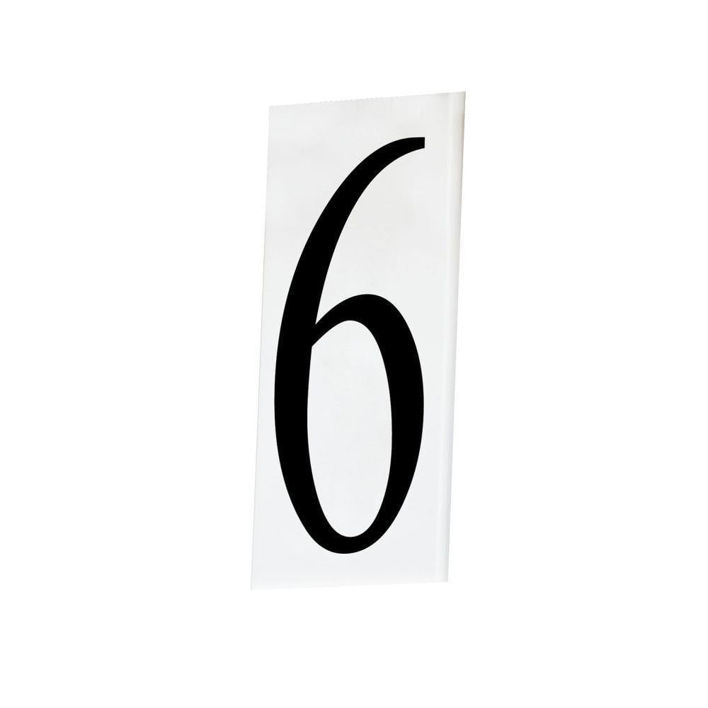 Maxim Lighting 53616WT Address House Number 6 White Acrylic Tile