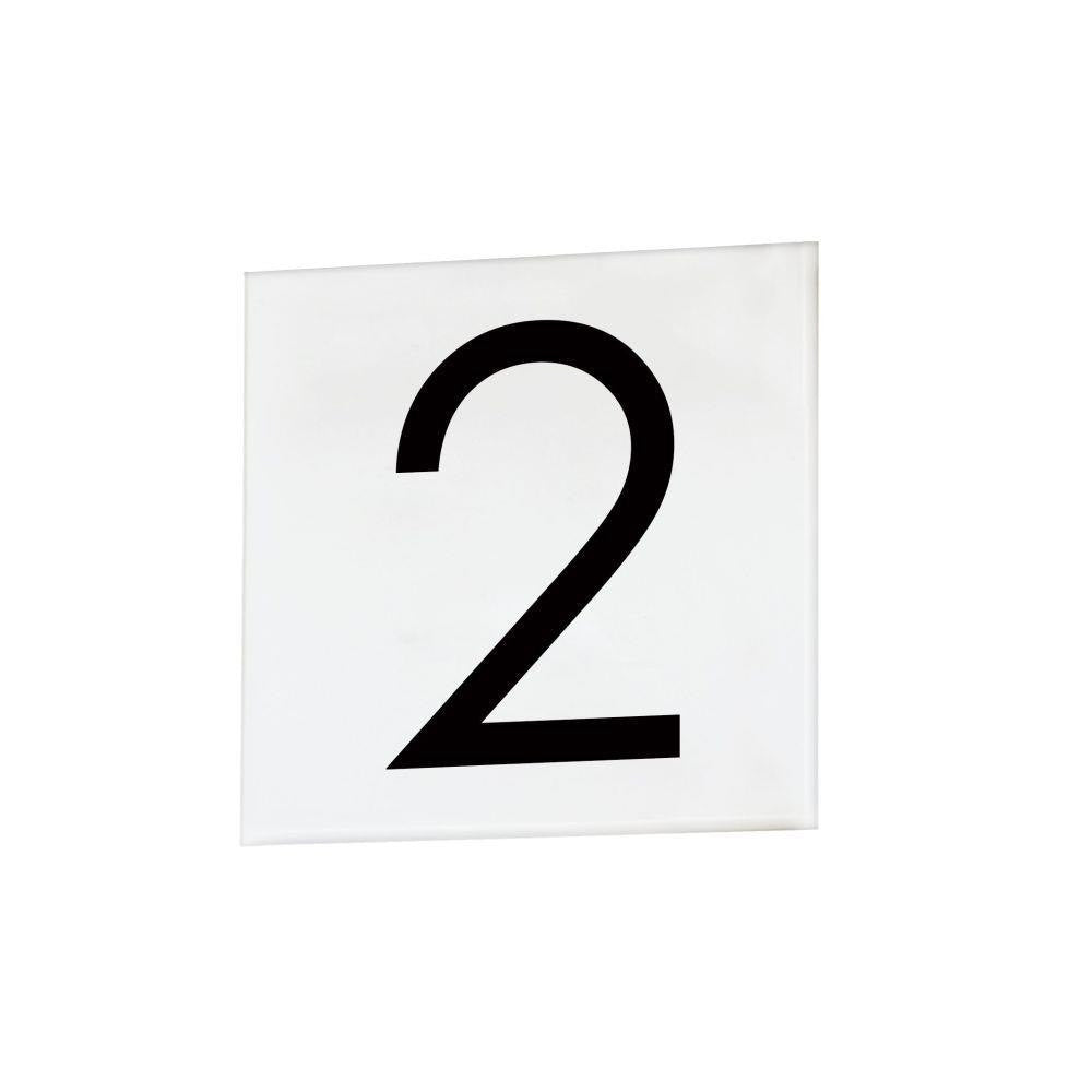 Maxim Lighting 53672WT Sans Serif 4.5 Inch White Address Light Number 2 Square Tile