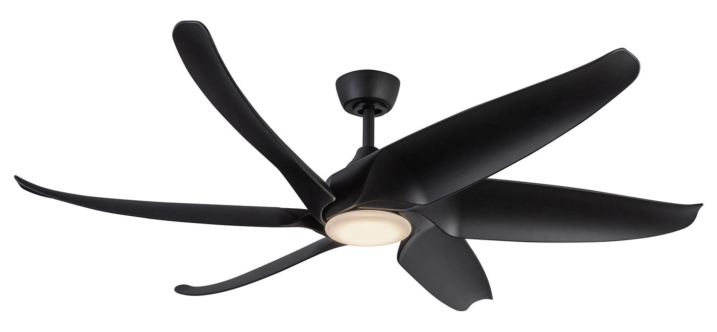 Kuzco Lighting CF90960-MB Coronado 60 inch 6 Blade LED Smart Ceiling Fan in Matte Black