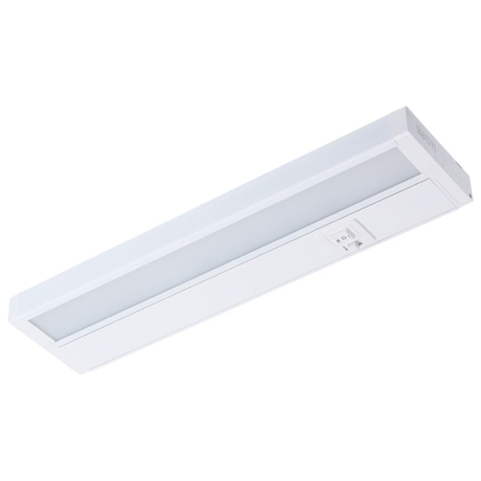Nuvo 63-502 LED Under Cabinet Light, 14IN, Wattage 9W, Multi-Color Temperature, Voltage 120V, White