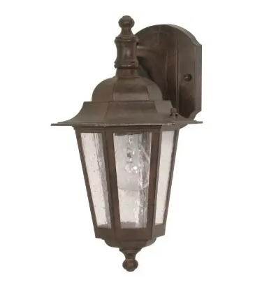 Nuvo 60-3474 13 in Cornerstone LED Wall Lantern w/ Clear Seed Glass, Wattage 60W, 1 Light, Old Bronze
