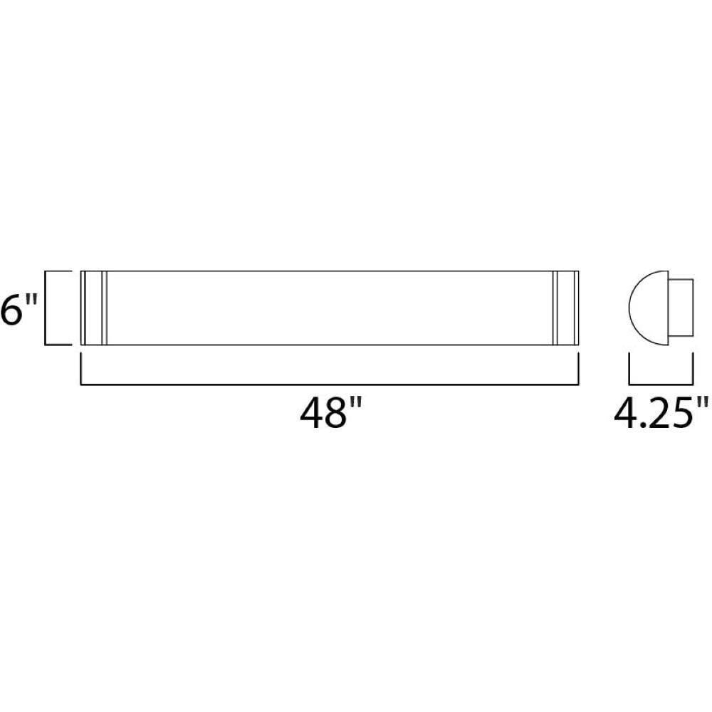 Maxim Lighting 55536WTSN Linear Bath Vanity Wall Light Dimensions Diagram