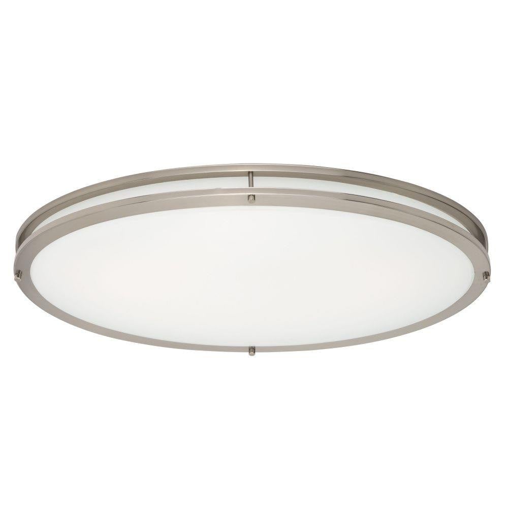 Maxim Lighting 55548WTSN Linear 1 Light 32 inch Satin Nickel Flush Mount Ceiling Light