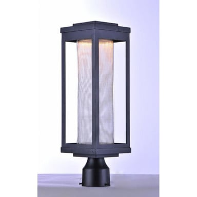 Maxim Lighting 55900SWBK Salon Black LED Outdoor Post Mount Light - Alternate Diffuser View