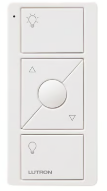 Lutron UPJ2-3BRL-WH-L01 Original 3-Button Pico Smart Remote w/ Raise/Lower and Preset, w/ Light Icons, White, BAA Compliant