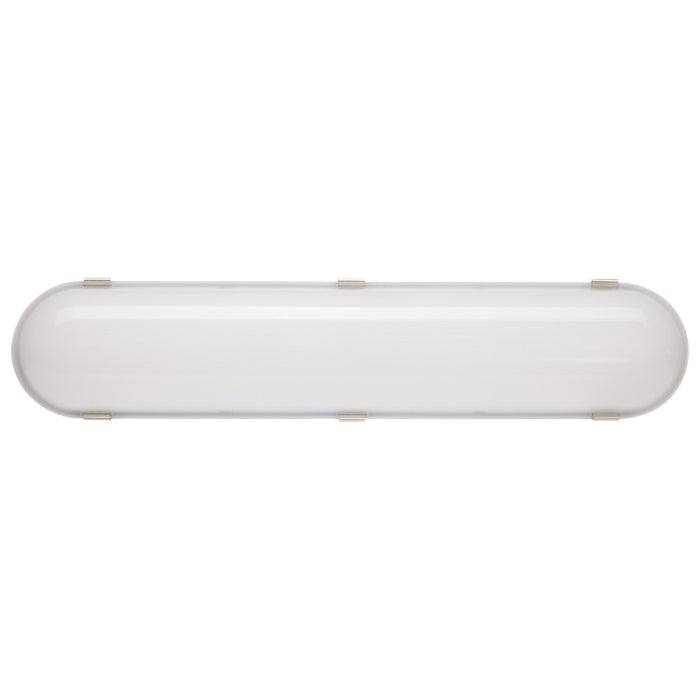 Nuvo 65-820R1 2' Vapor Proof Linear LED Fixture, Wattage 20W, Multi-Color Temperature, IP65 and IK08 Rated, Voltage 120V-347V
