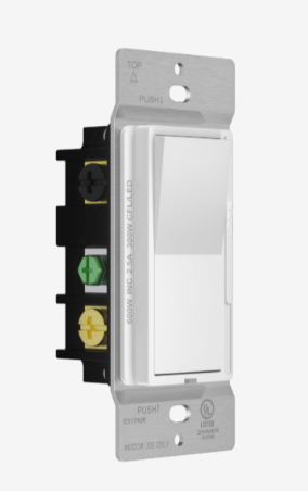 Enerlites 57300-LA Dimmer for CFL/LED Lights, Incandescent/Halogen, Single Pole or Three Way, Light Almond Finish