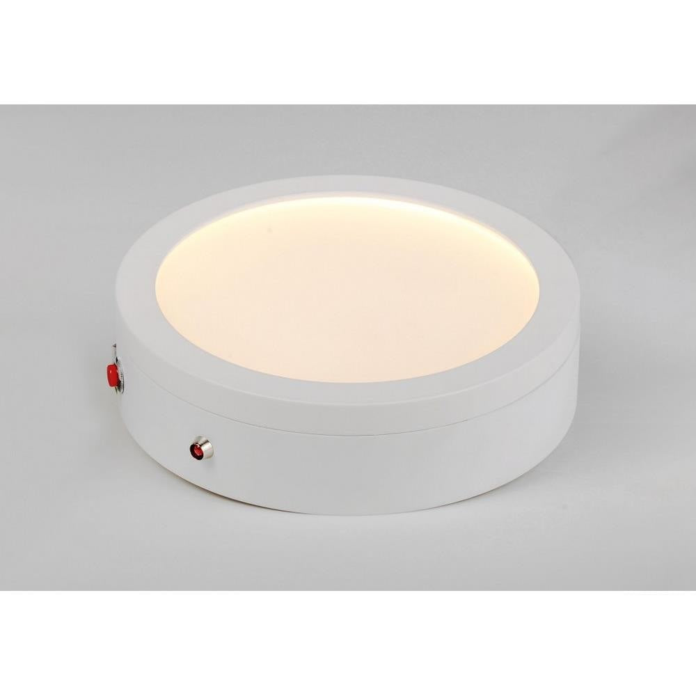 Maxim Lighting 57784WTWT Wafer White LED Flush Mount Ceiling Light - Angled Side View