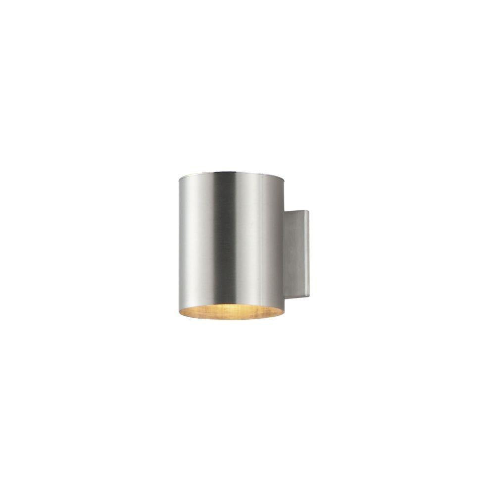 Maxim Lighting 86401AL Outpost Brushed Aluminum Outdoor Wall Light - White Background Front View