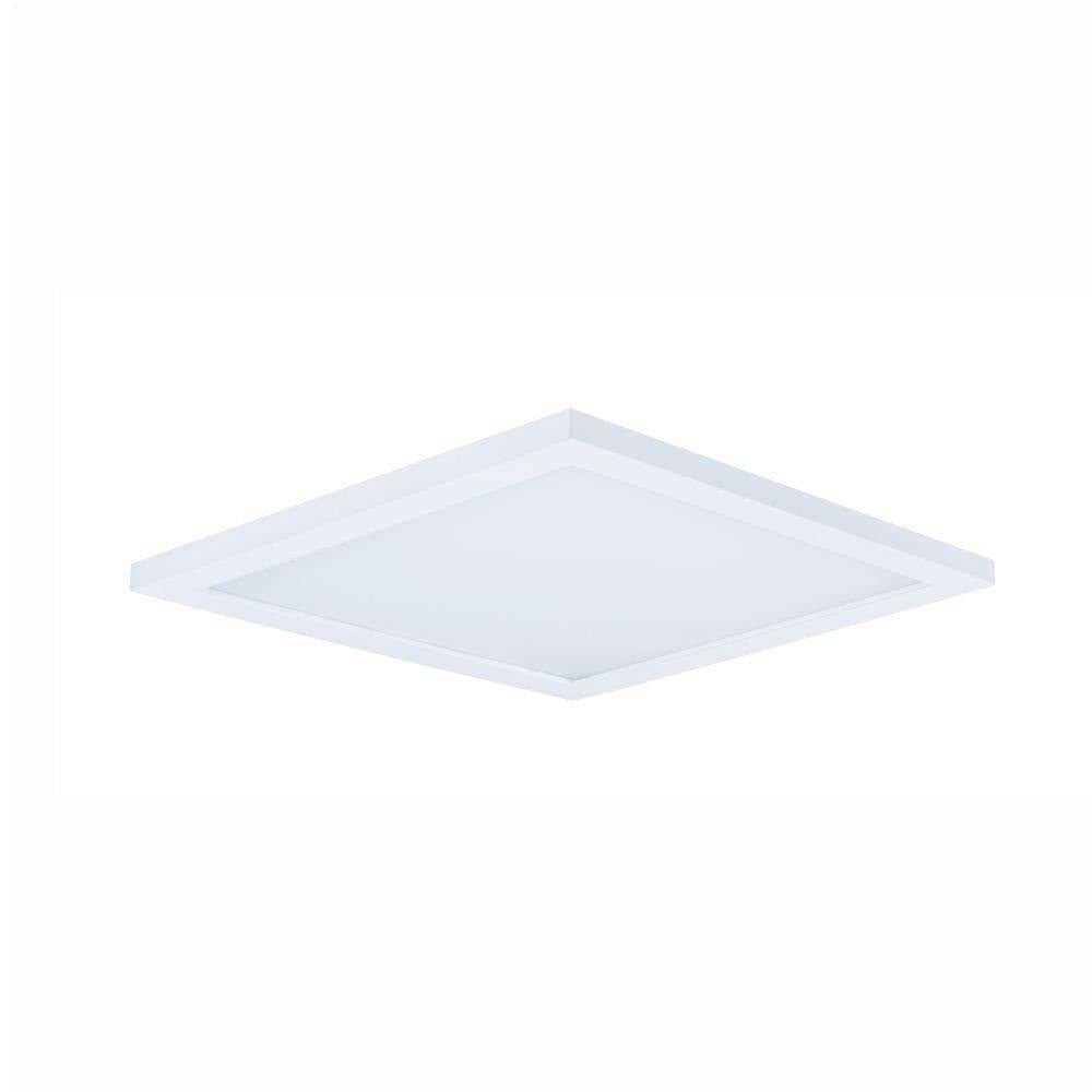 Maxim Lighting 58739WTWT Wafer 1 Light 15 inch White LED Square Flush Mount Ceiling Light