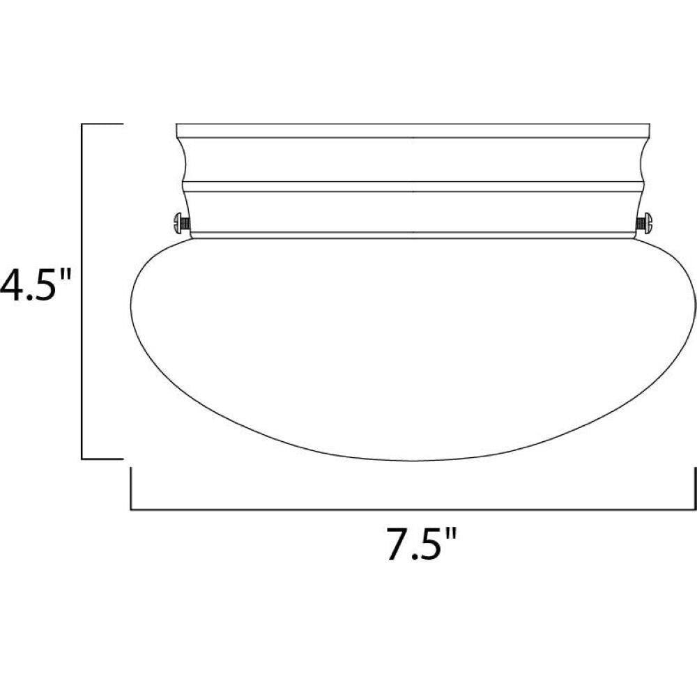 Maxim Lighting 5880WTBK Dimensions - 7.5 inch Diameter by 4.5 inch Height