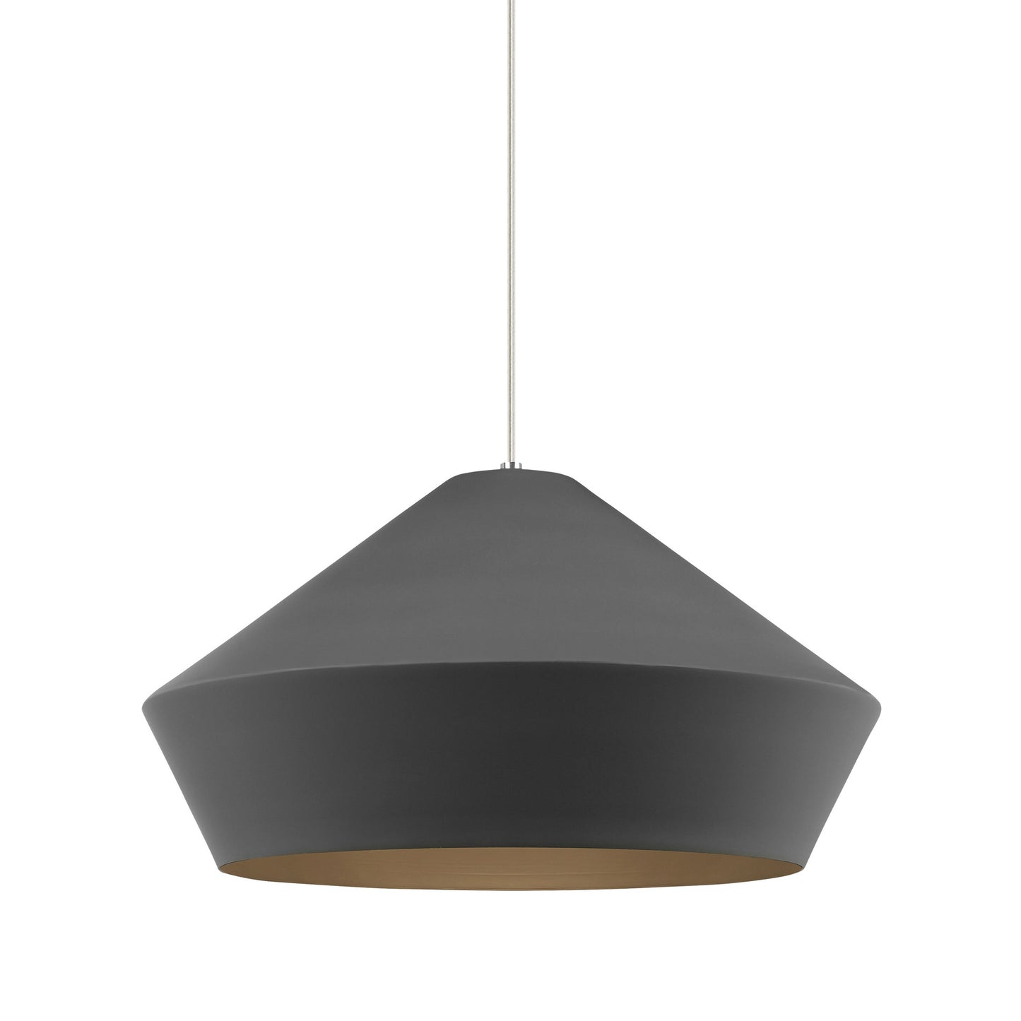 Visual Comfort Architectural 700TDBMLGPWB-LED927 Sean Lavin Brummel Grande LED 20 inch Black Pendant Ceiling Light in LED, 90 CRI, Color Temperature 2700K, Matte White