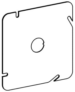 Orbit 5BCK 5" Square Electric Box Cover, Flat 1/2" Knockout Steel
