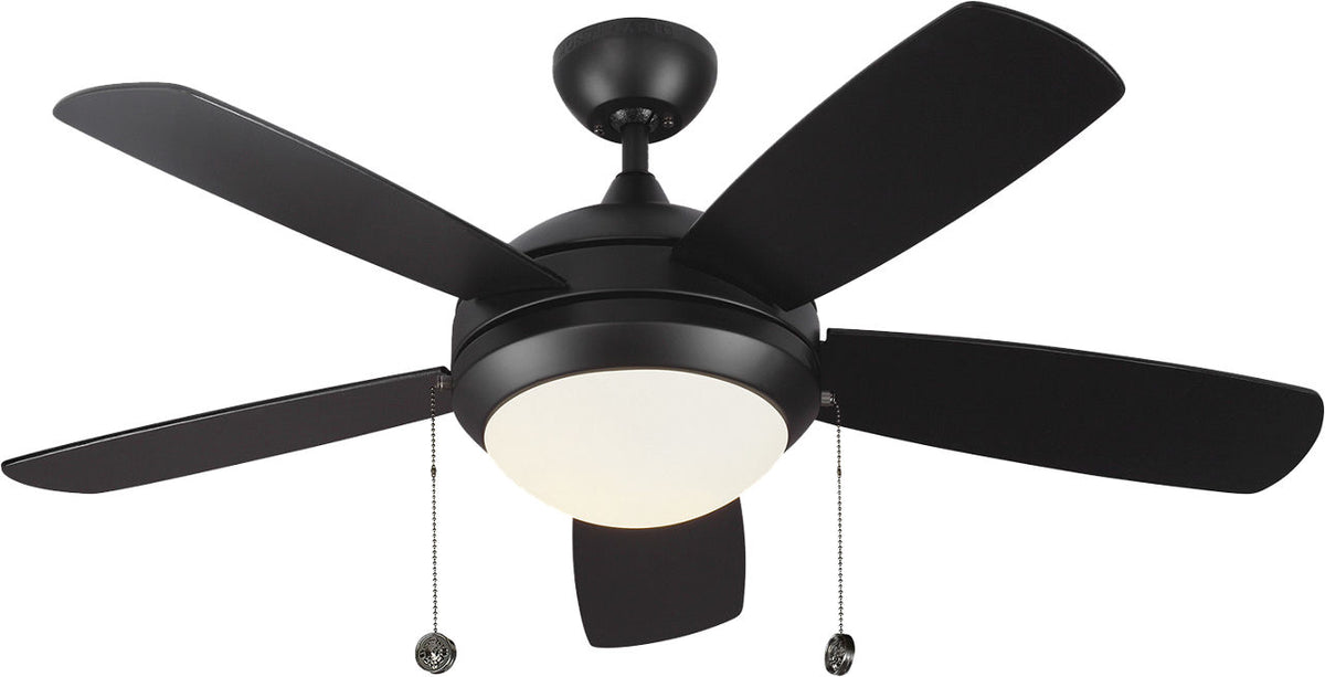 Generation Lighting Discus Classic 44 matte black ceiling fan with light kit