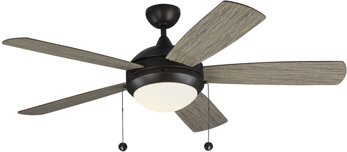 Generation Lighting Discus Classic 52 aged pewter ceiling fan with light