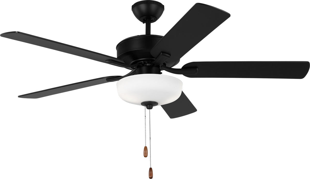 Generation Lighting 5LDDC52MBKD Linden DC 52 LED 52 inch Midnight Black Ceiling Fan