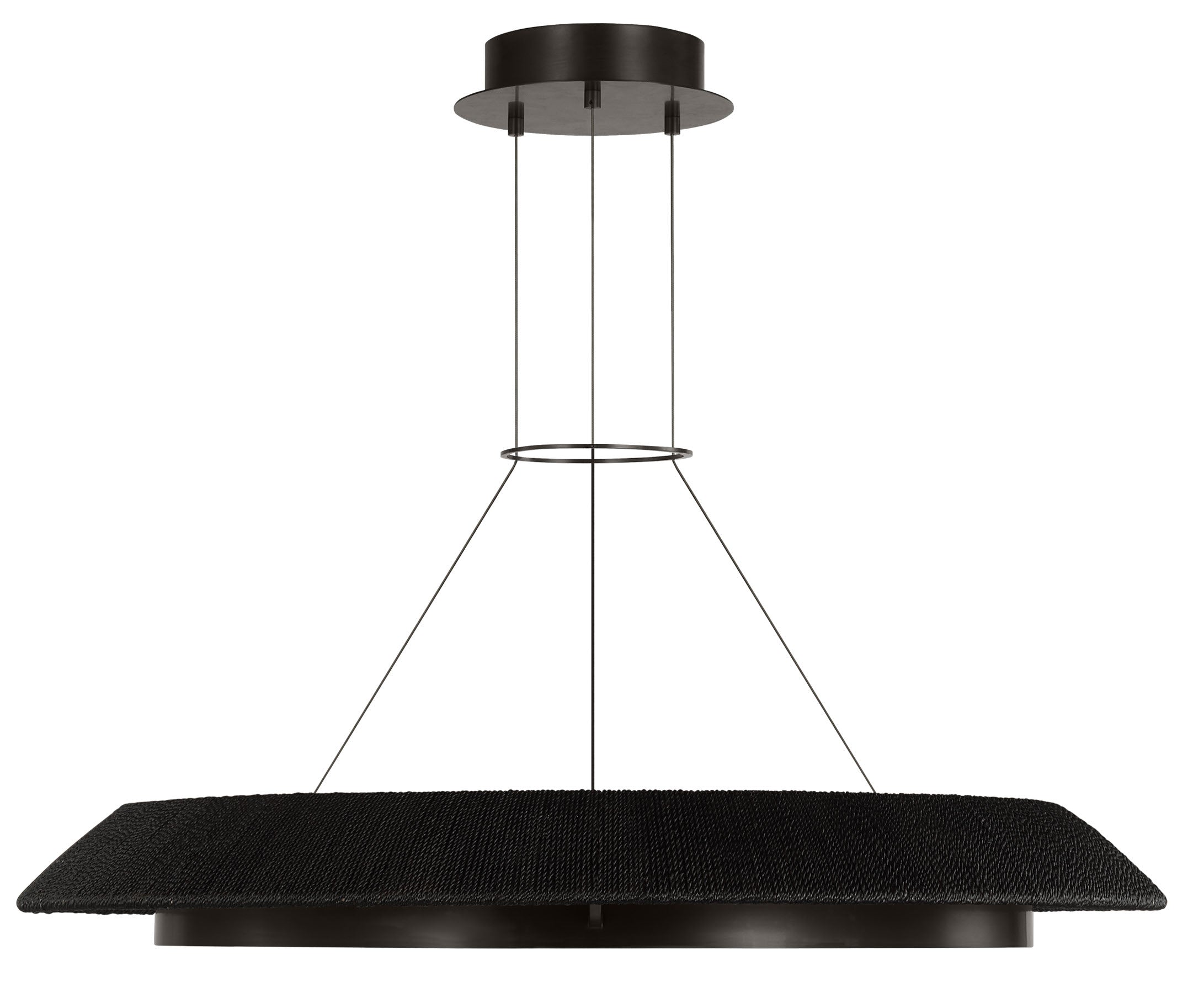 Visual Comfort Architectural SLCH55827WBKBZ 38.6” Noa Chandelier, Wattage: 75 W, Lumens: 1980 lm, Color Temperature 2700K, Washed Black/Bronze
