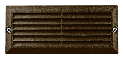 Dabmar Lighting LV600-L6-AMB-BZ Cast Aluminum Louvred Step Light , 12V, Color Temperature AMB, Bronze Finish