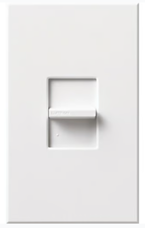 Lutron NT-S-NFB-WH Nova T Wall Plate Kit, 1-Gang, Fits 1 Small NovaT/Nova Control, No Fins Broken, Matte, White Finish