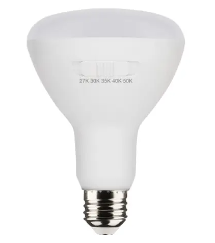 SATCO S11778 LED BR30 Bulb, Medium Base, Wattage 8.5W, 90CRI, Voltage 120V, Multi-Color Temperature, White