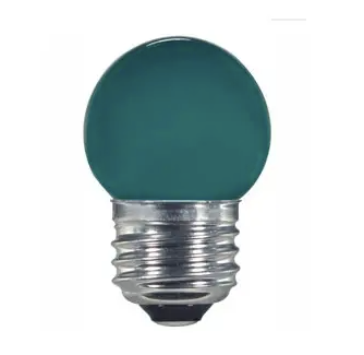 SATCO S9163 LED S11 Specialty Indicator Ceramic Green Bulb, Medium Base, Wattage 1.2W, Color Temperature 2700K